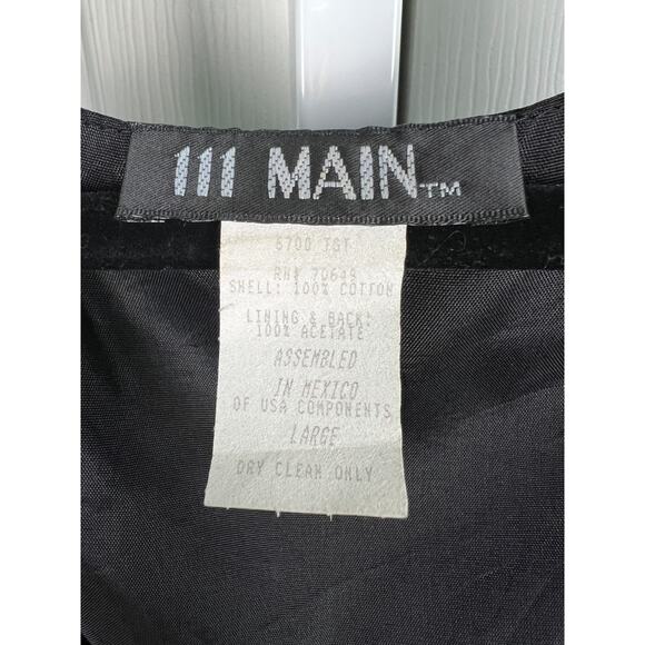 111 Main Vest Women Large Halloween Cartoon Patchwork Checker Print Colorful - Picture 2 of 8